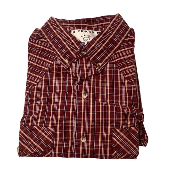 Crazy Cowboy Men's Long Sleeve Button Down Western Shirt Plaid Size XL - Picture 11 of 12